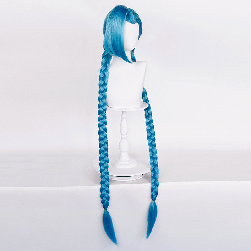 League of Legends LOL Arcane Jinx Halloween Blue Cosplay Wig