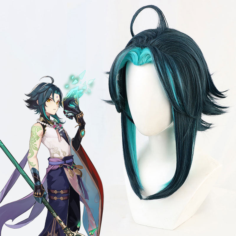 Xiao from Genshin Impact Halloween Green Cosplay Wig