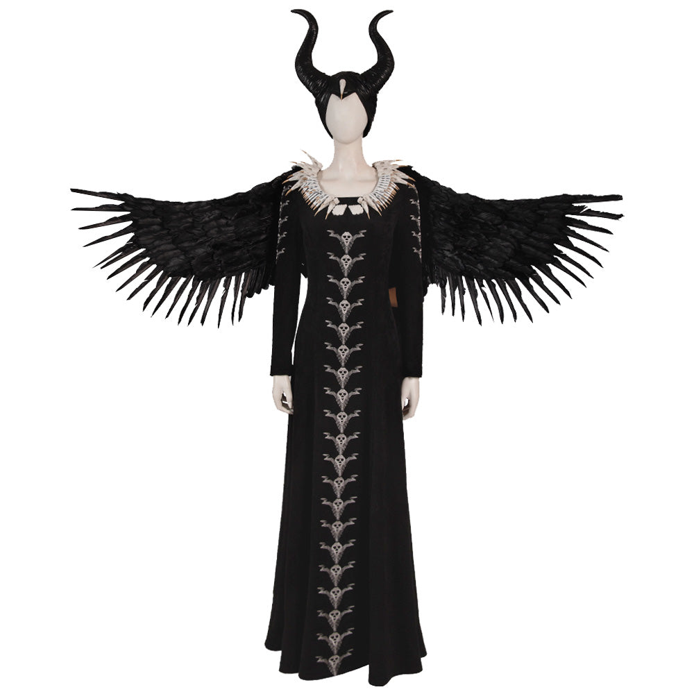 2016 Alice in Maleficent: Mistress of Evil Maleficent Black Halloween Cosplay Costume