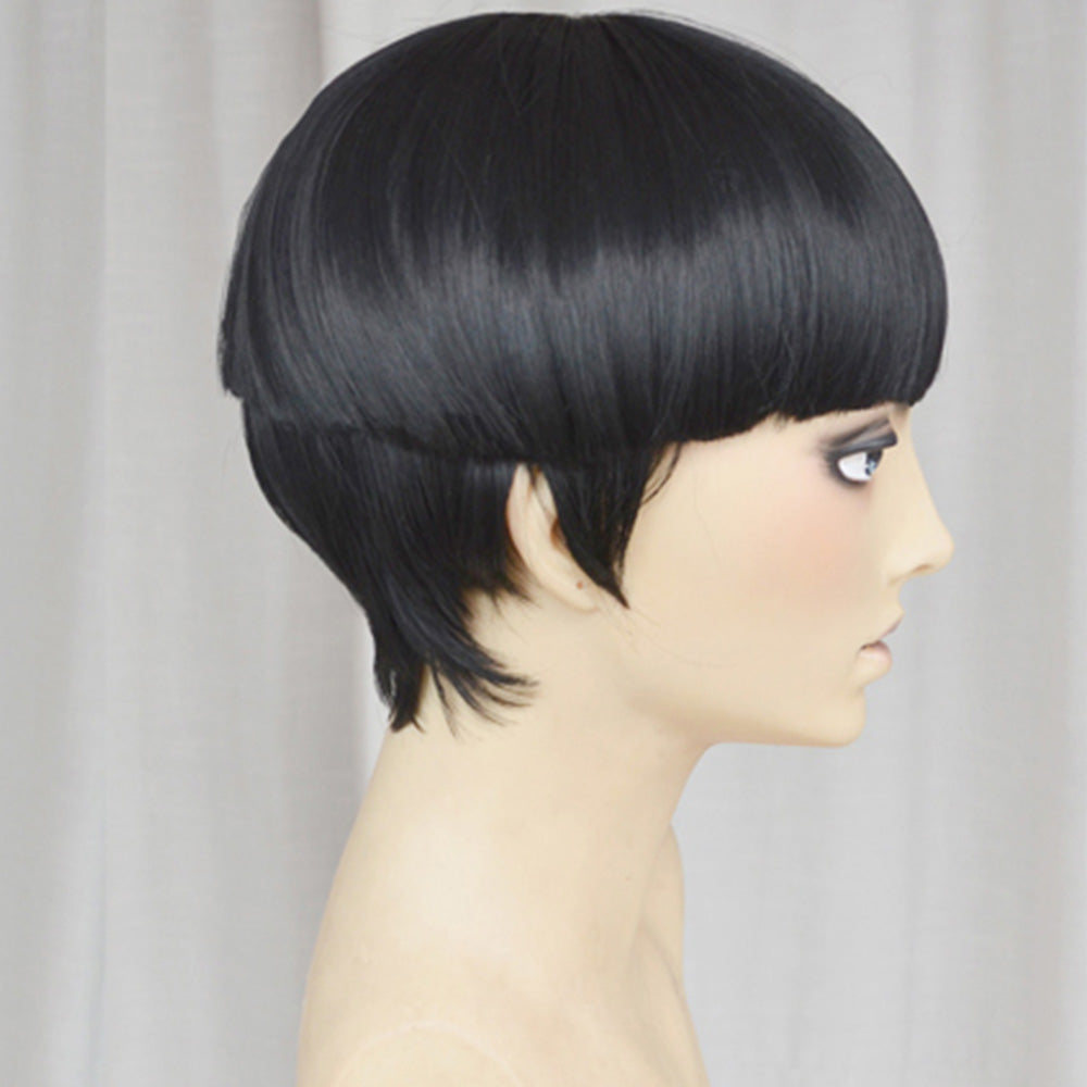 Rock Lee from Naruto Halloween Black Cosplay Wig