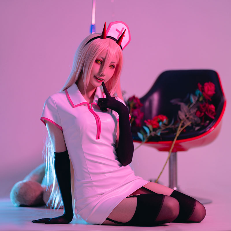 Chainsaw Man Power Makima Nurse Cosplay Costume