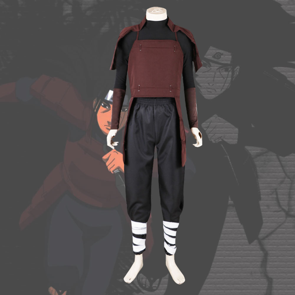 Hashirama Senju from Naruto Halloween Black Kimono Cosplay Costume