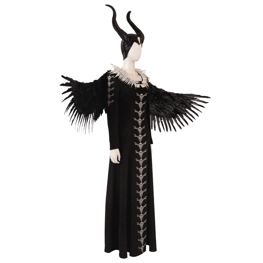 2016 Alice in Maleficent: Mistress of Evil Maleficent Black Halloween Cosplay Costume