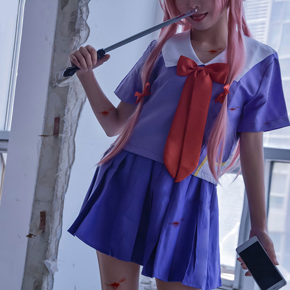 Future Diary Yuno Gasai Halloween Cosplay Costume
