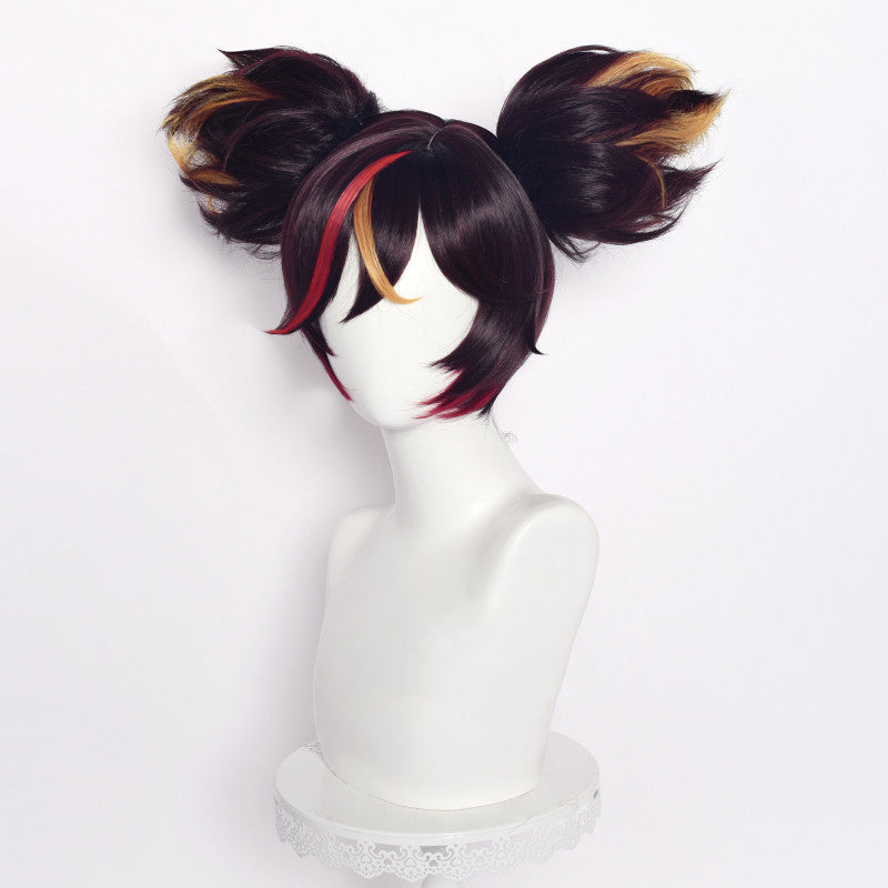 Genshin Impact Xinyan Black Brown Cosplay Wig