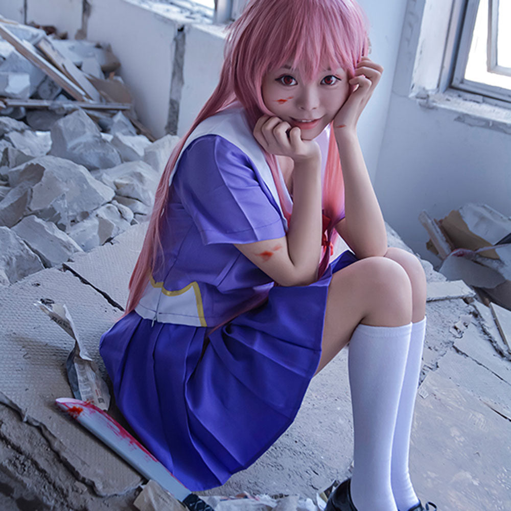 Future Diary Yuno Gasai Halloween Cosplay Costume
