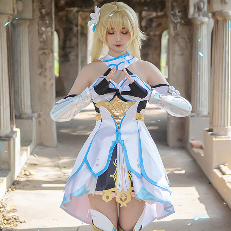 Genshin Impact Player Female Traveler Lumine Cosplay Costume