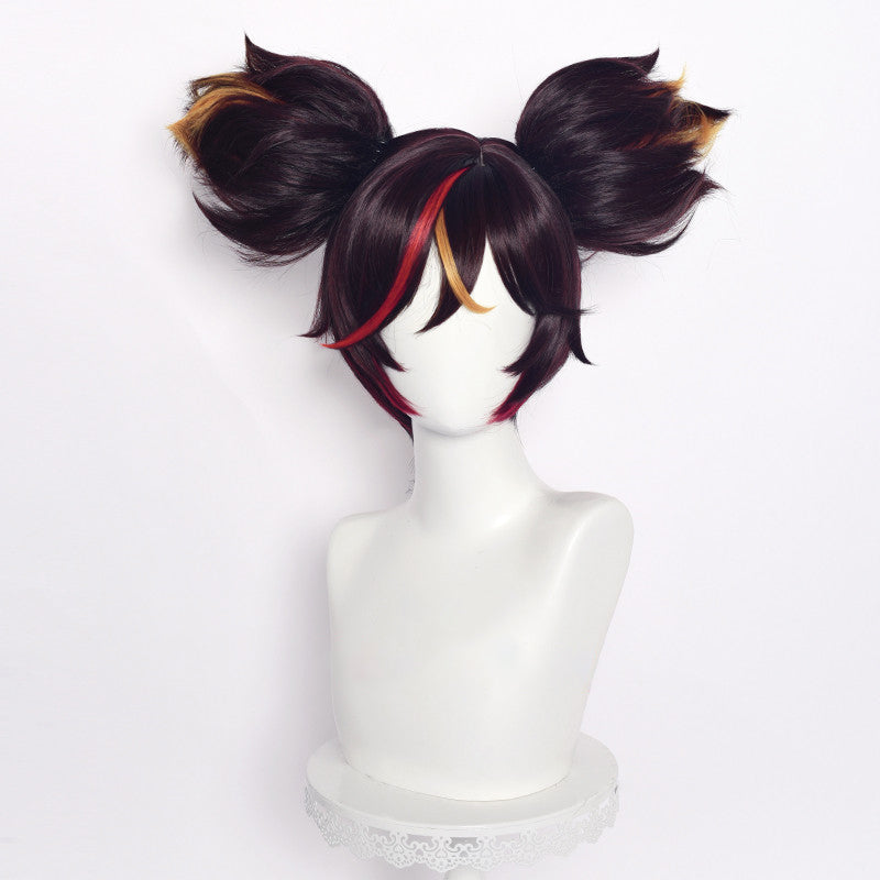 Genshin Impact Xinyan Black Brown Cosplay Wig
