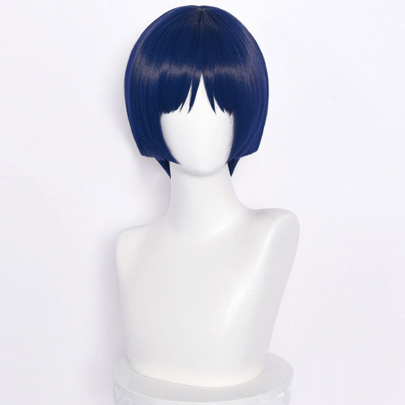 Genshin Impact Scaramouche Blue Cosplay Wig