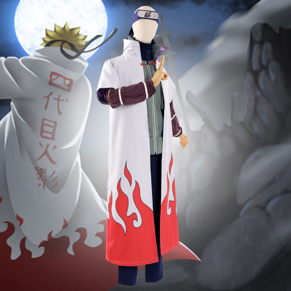 Yondaime 4th Hokage Minato Namikaze from Naruto Halloween Cosplay Costume
