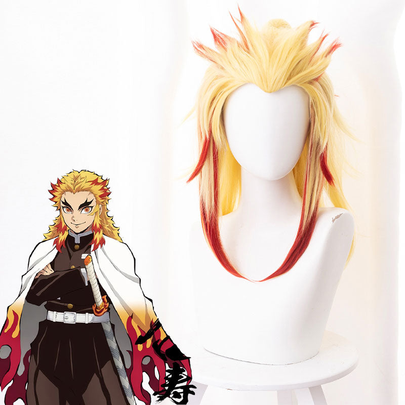 Demon Slayer: Kimetsu No Yaiba Rengoku Golden Cosplay Wig