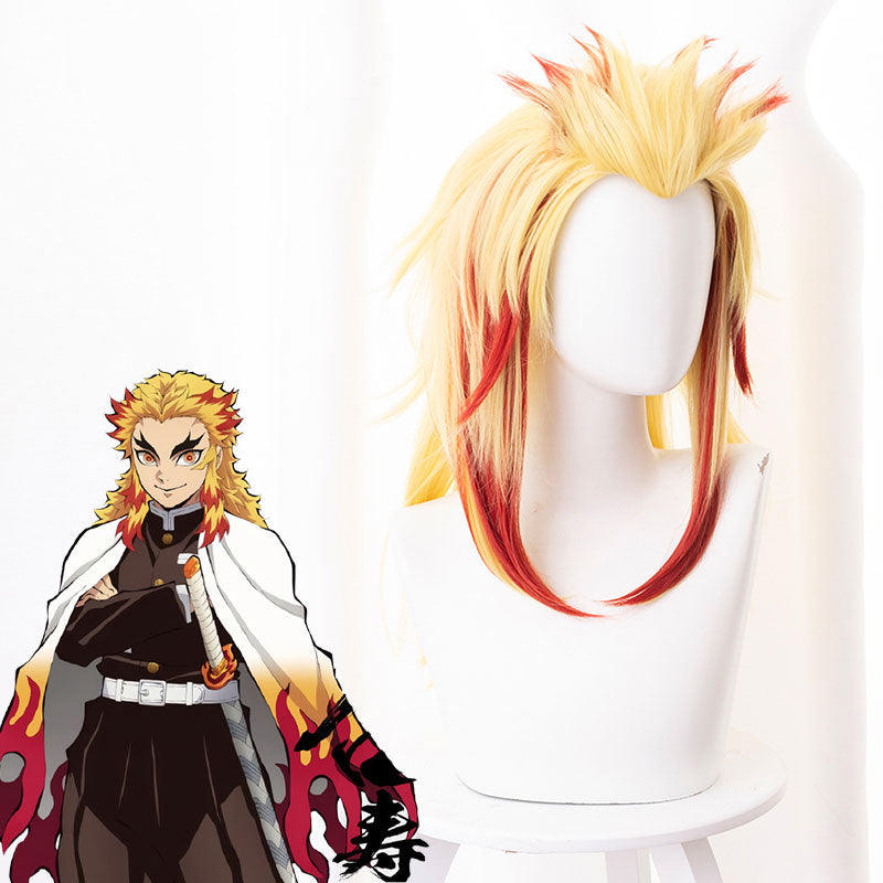 Demon Slayer: Kimetsu No Yaiba Rengoku Golden Cosplay Wig
