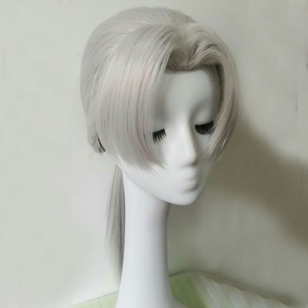 Kabuto Yakushi from Naruto Halloween Silver Cosplay Wig
