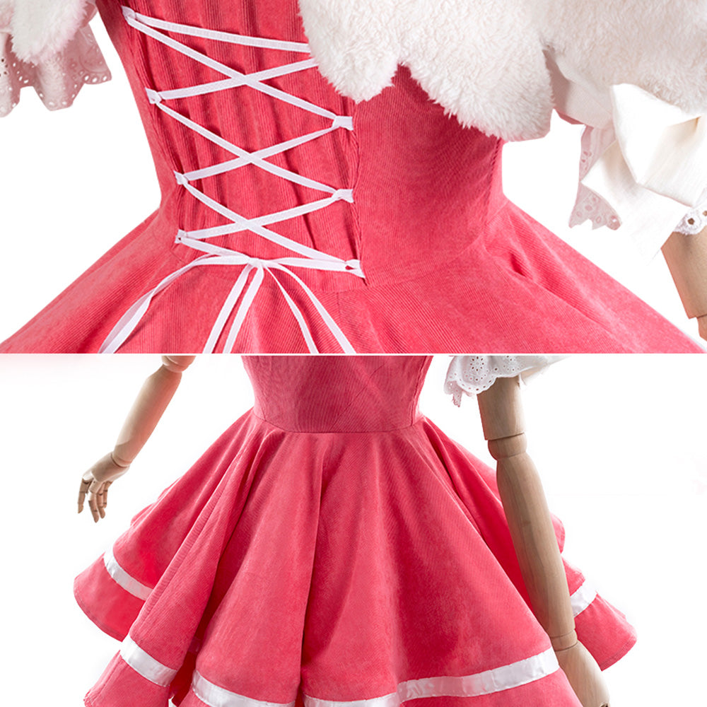 Cardcaptor Sakura: Clear Card Sakura Kinomoto Pink Dress Cosplay Costume - Not included Wing