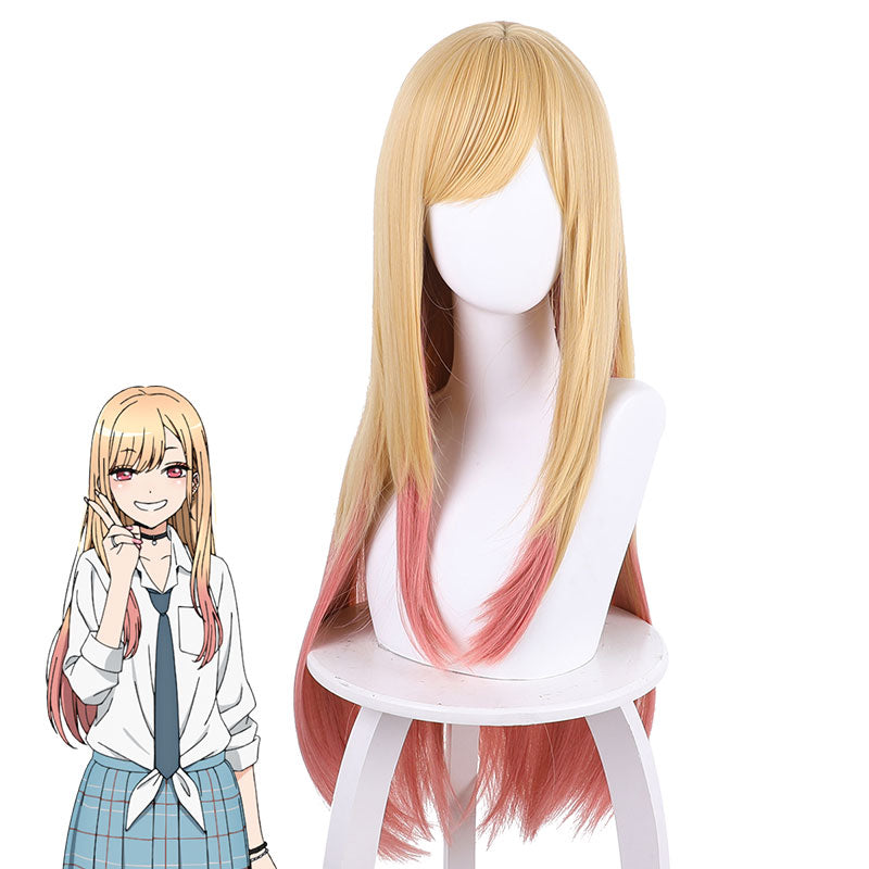 My Dress-Up Darling Sono Bisque Doll Wa Koi Wo Suru Kitagawa Marin Golden Pink Cosplay Wig