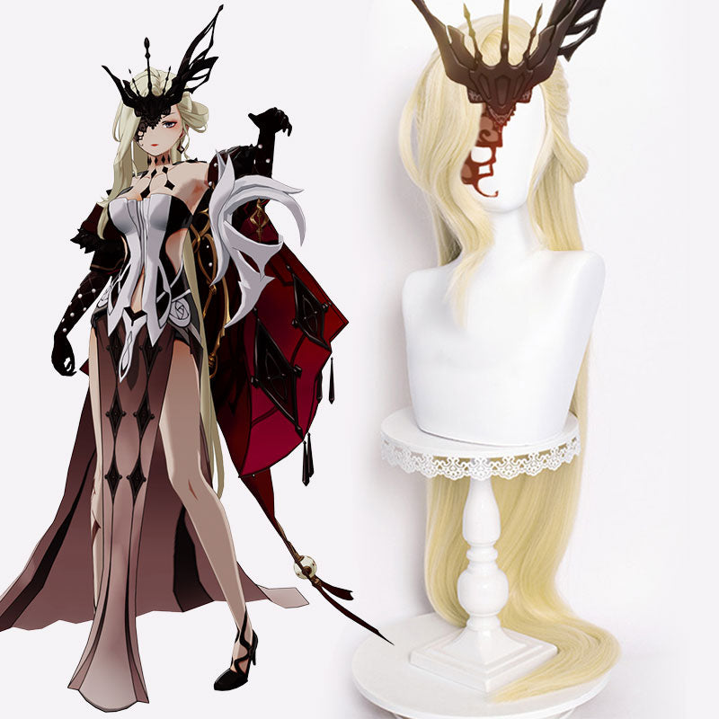 Genshin Impact La Signora Golden Cosplay Wig