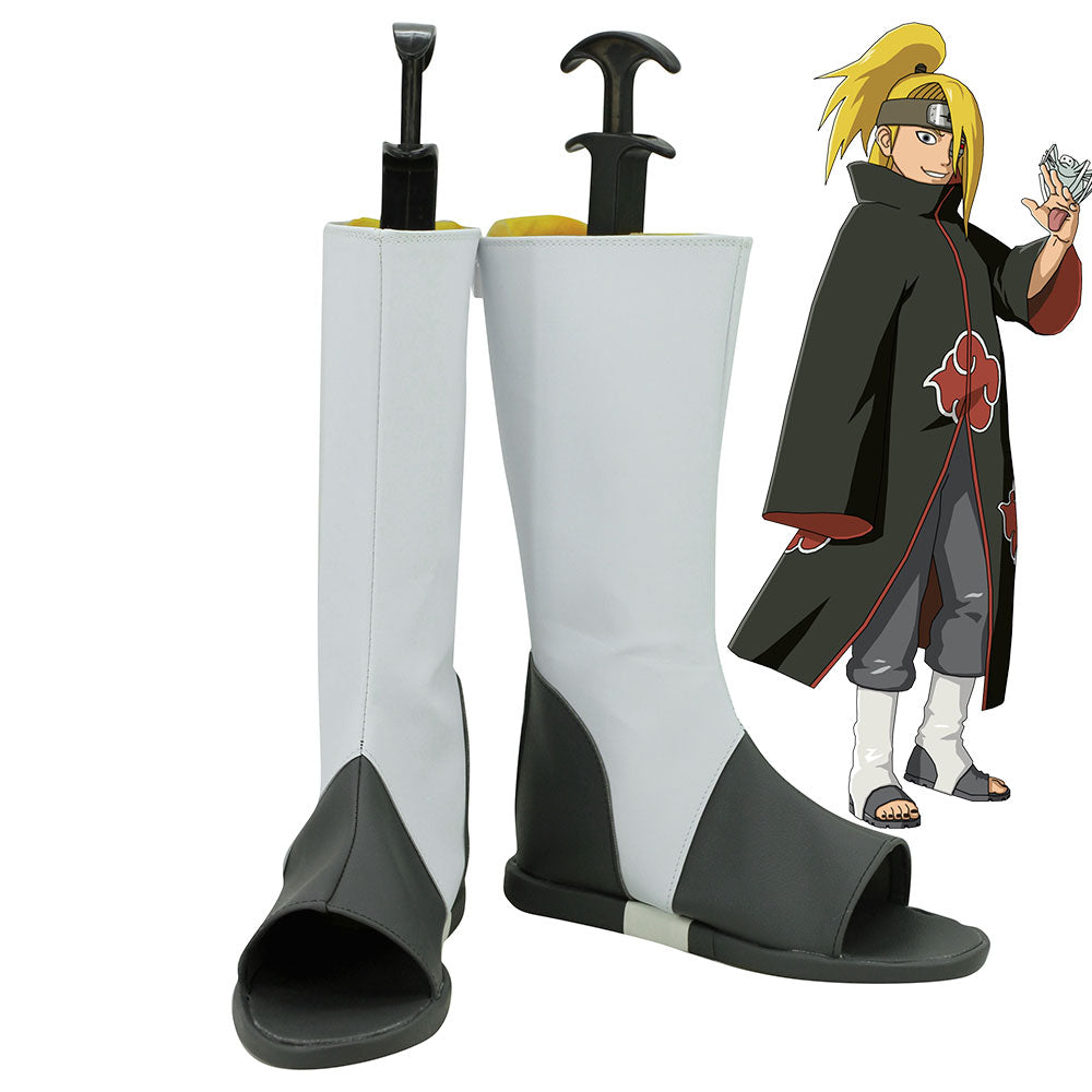 Akatsuki Deidara Halloween White Shoes Cosplay Boots