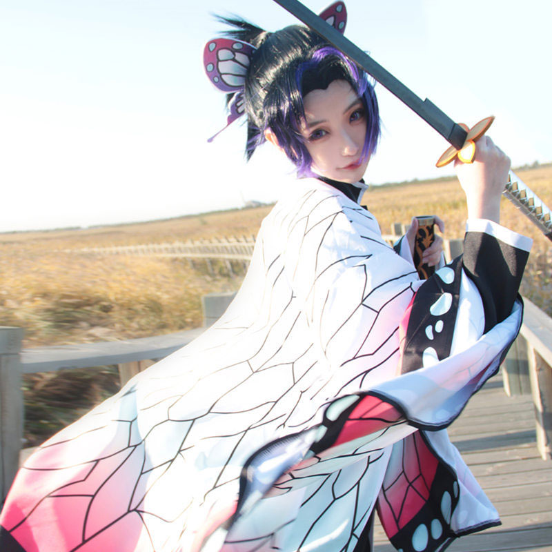 [in stock]Demon Slayer: Kimetsu No Yaiba Shinobu Kochou Cosplay Costume