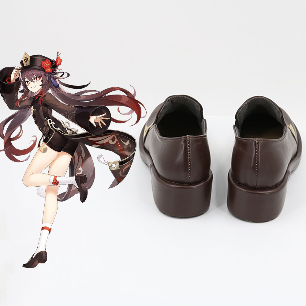 Genshin Impact Hu Tao Brown Cosplay Shoes