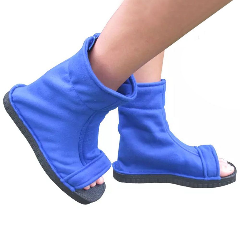 Naruto Konoha Halloween Blue Cosplay Shoes