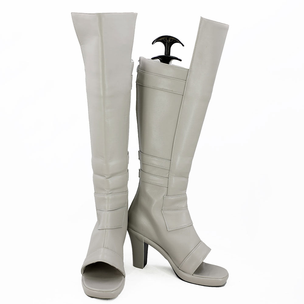 Mei Terumi from Naruto Halloween White Shoes Cosplay Boots