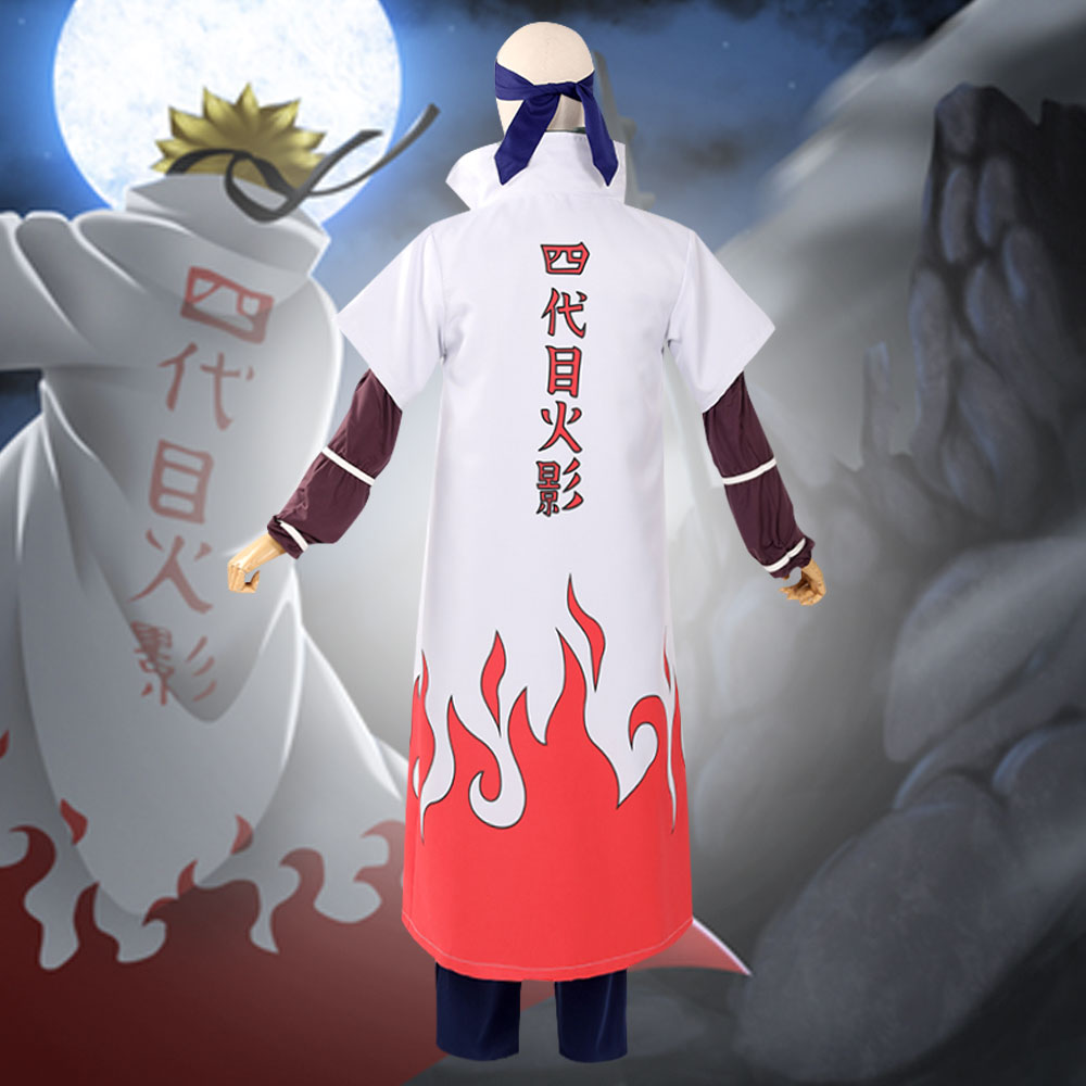 Yondaime 4th Hokage Minato Namikaze from Naruto Halloween Cosplay Costume