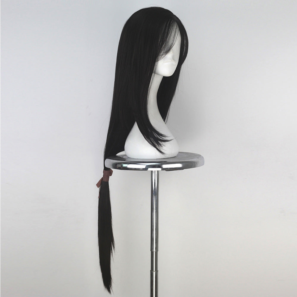 Final Fantasy VII Remake Rebirth FF7 Tifa Lockhart Black Cosplay Wig
