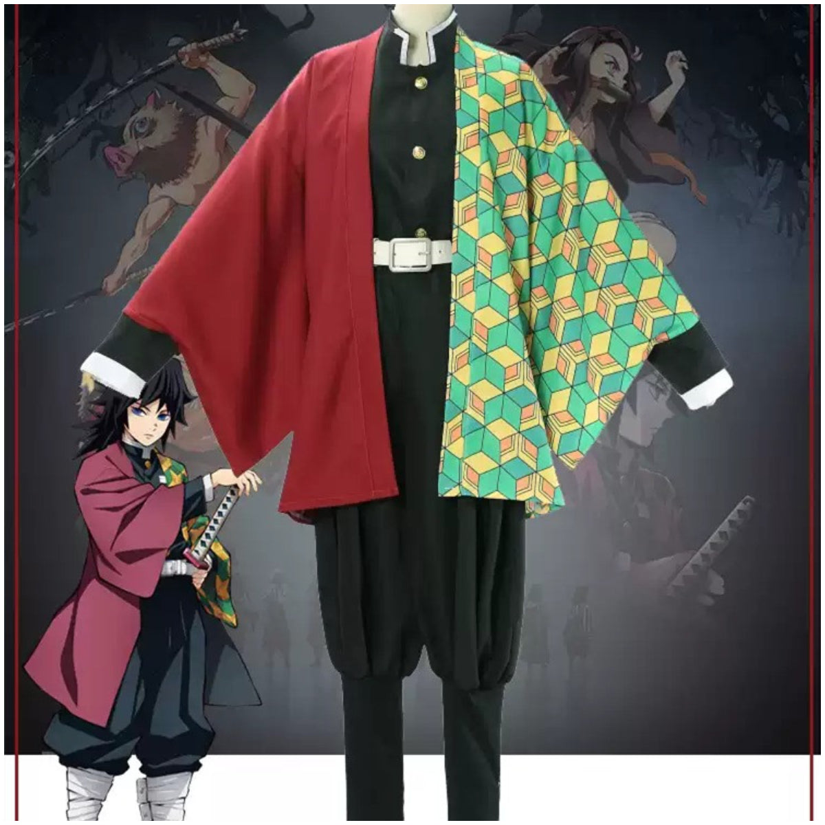 Demon Slayer: Kimetsu No Yaiba Giyuu Tomioka Cosplay Costume