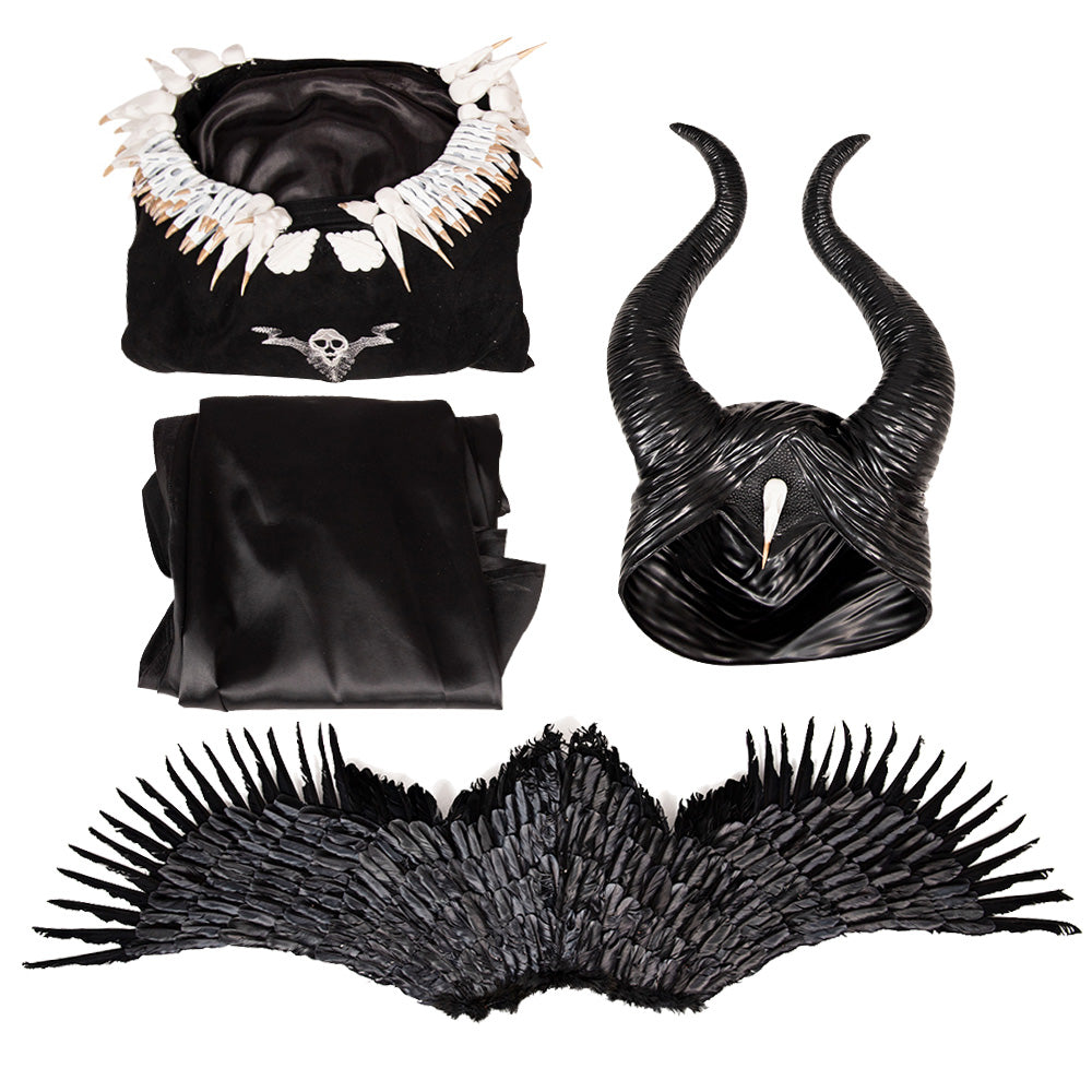 2016 Alice in Maleficent: Mistress of Evil Maleficent Black Halloween Cosplay Costume