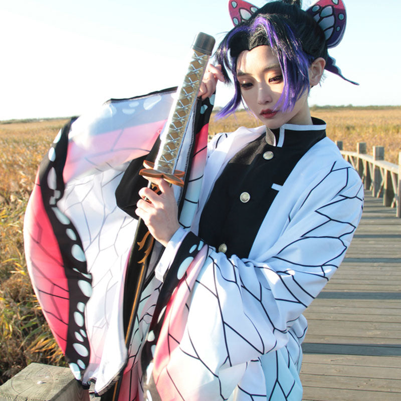 [in stock]Demon Slayer: Kimetsu No Yaiba Shinobu Kochou Cosplay Costume