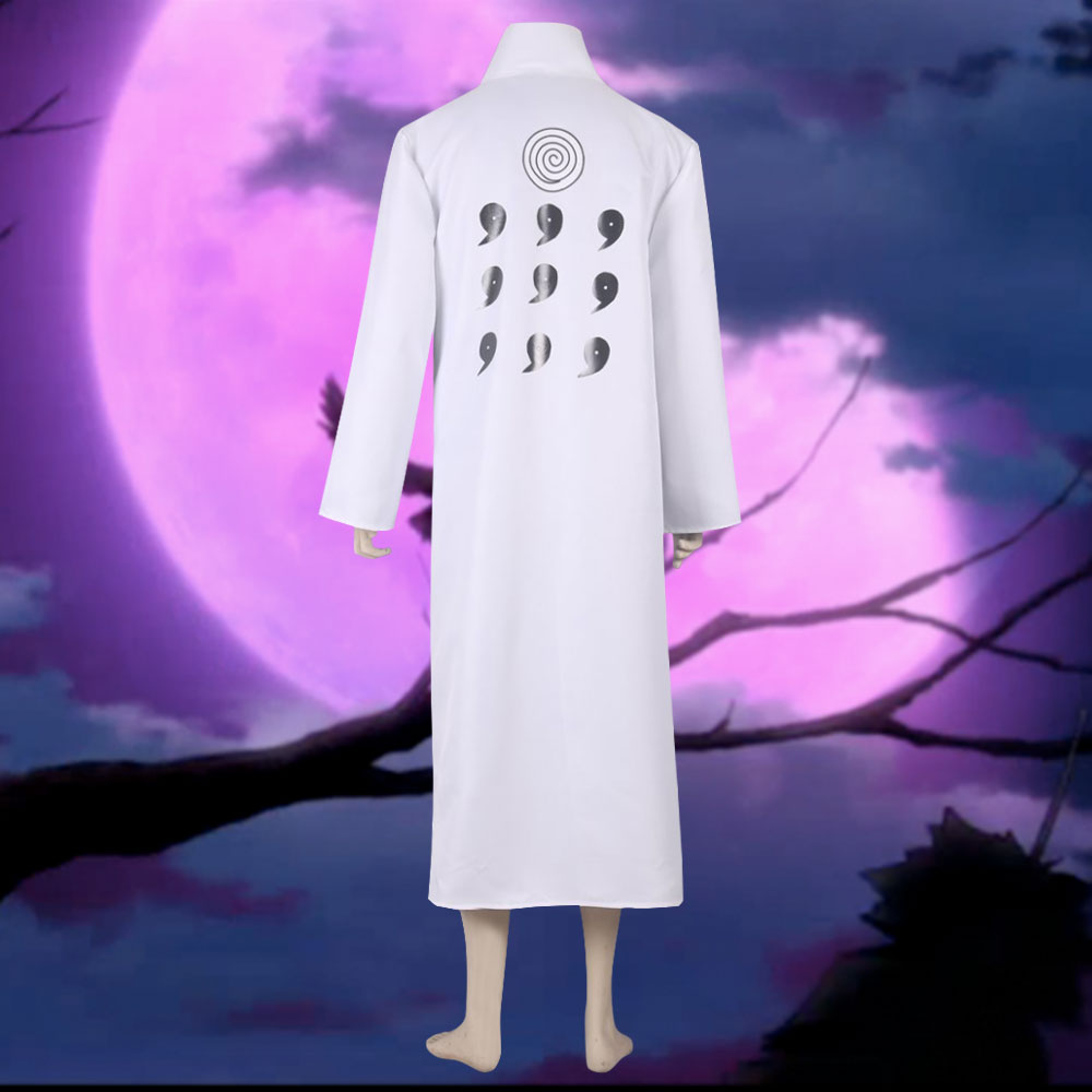 Hagoromo The Sage of the Six Paths Sennin from Naruto Halloween Long Coat Cosplay Costume
