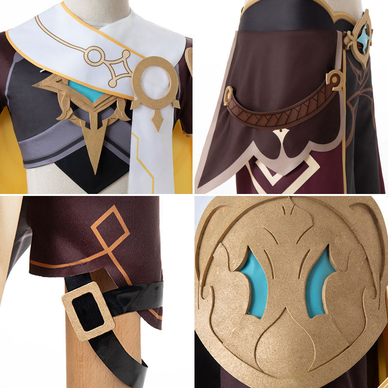 Genshin Impact Male Traveler Outlander Aether Cosplay Costume