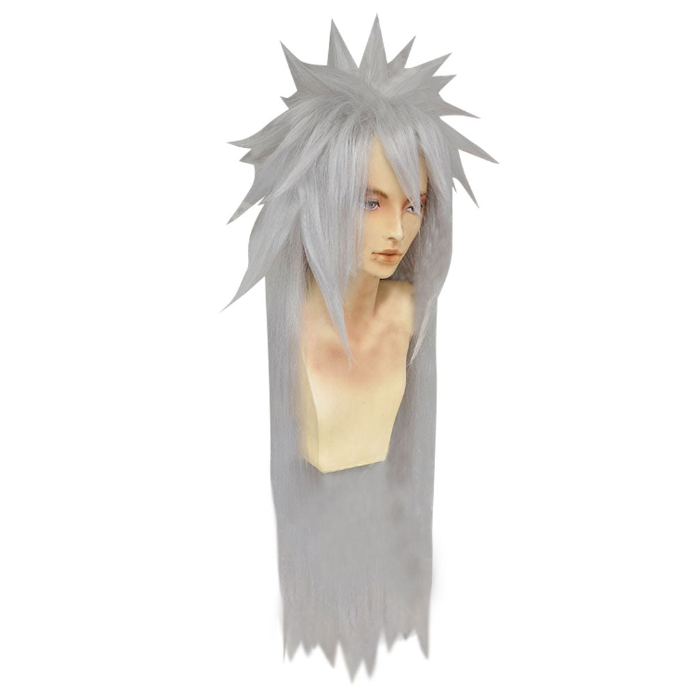 Shippuuden Jiraiya from Naruto Halloween Silver Grey Cosplay Wig