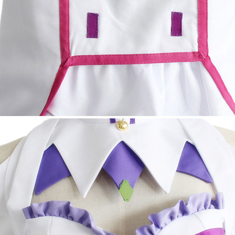 Re:Zero Starting Life in Another World Emilia Cosplay Custume