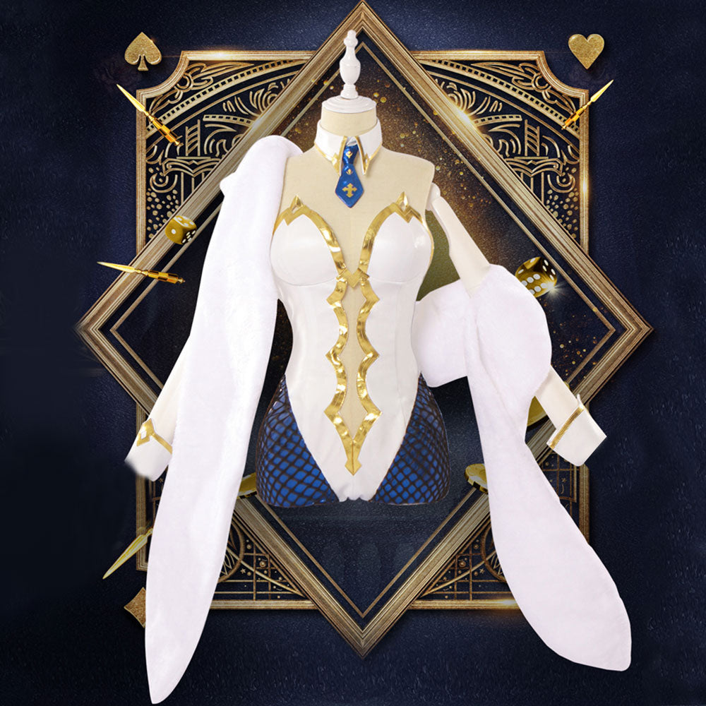 Fate Grand Order Ruler Artoria Pendragon Swimsuit Bunny Girl Rabbit Cosplay Costume