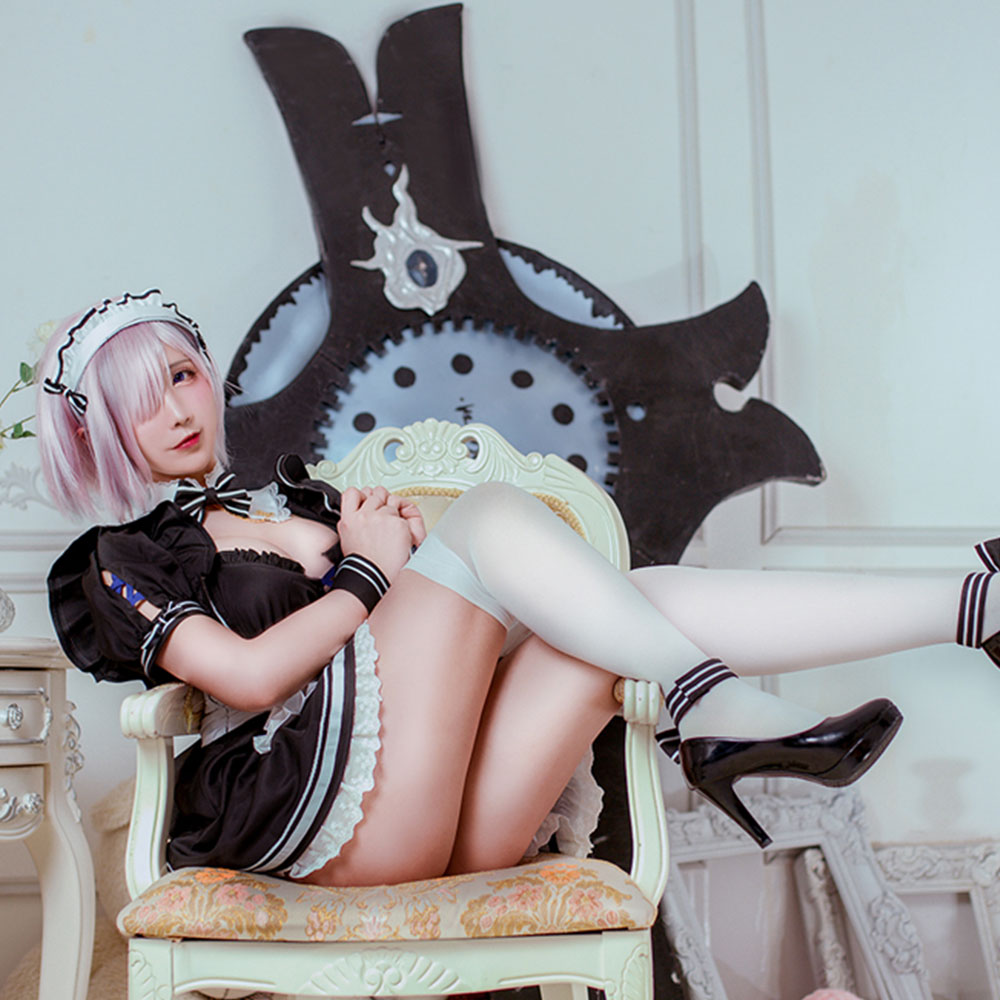 Fate Grand Order Mash Kyrielight 2020 Maid Cosplay Costume