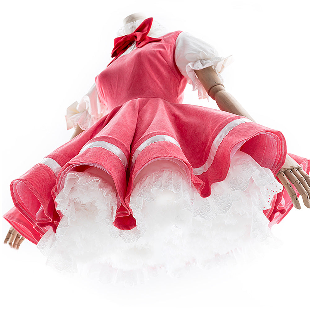 Cardcaptor Sakura: Clear Card Sakura Kinomoto Pink Dress Cosplay Costume - Not included Wing