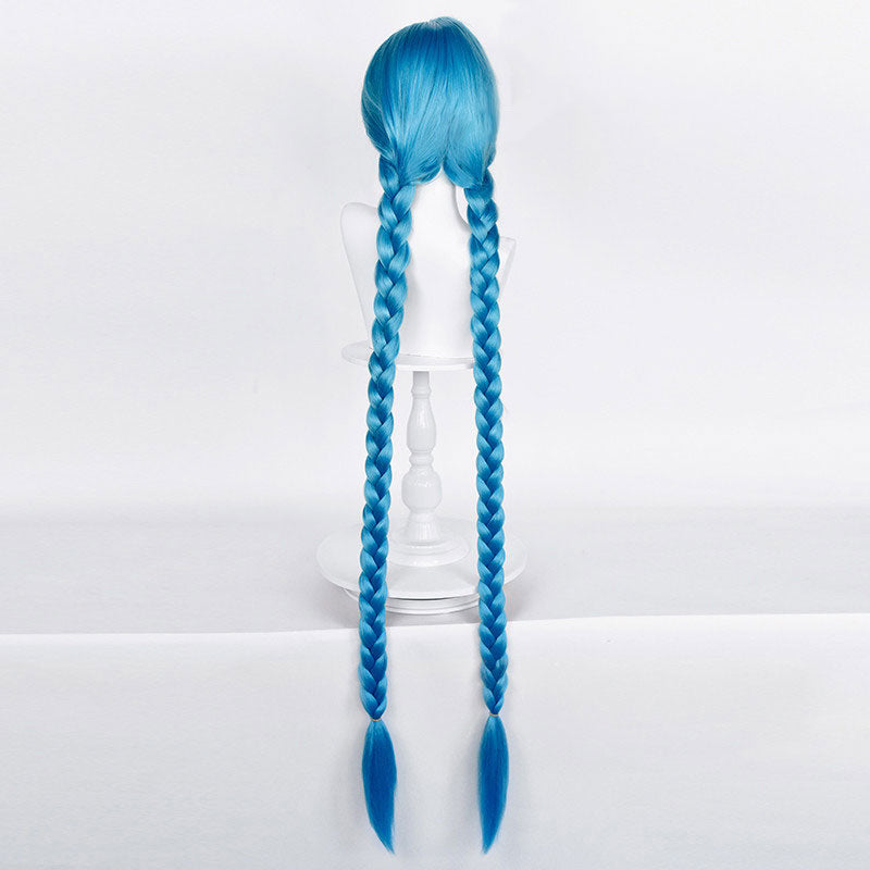 League of Legends LOL Arcane Jinx Halloween Blue Cosplay Wig