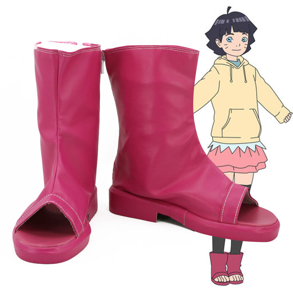 Himawari Uzumaki from Boruto: Naruto Next Generations Halloween Rose Red Cosplay Shoes