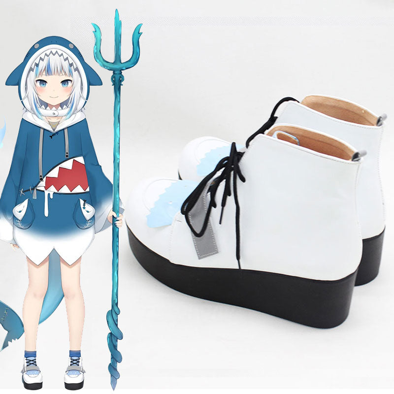Holdlive Virtual YouTuber Gawr Gura White Cosplay Shoes