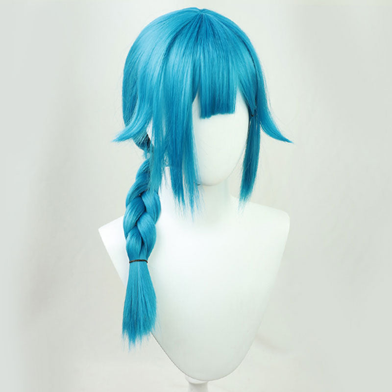 League of Legends LOL Arcane Young Jinx Powder Blue Cosplay Wig