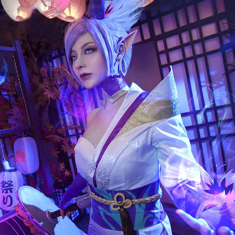 League of Legends LOL Spirit Blossom Riven Cosplay Costume