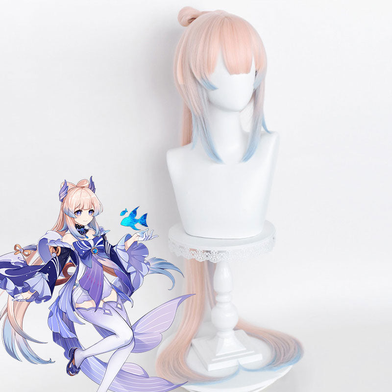 Genshin Impact Kokomi Pink Blue Cosplay Wig