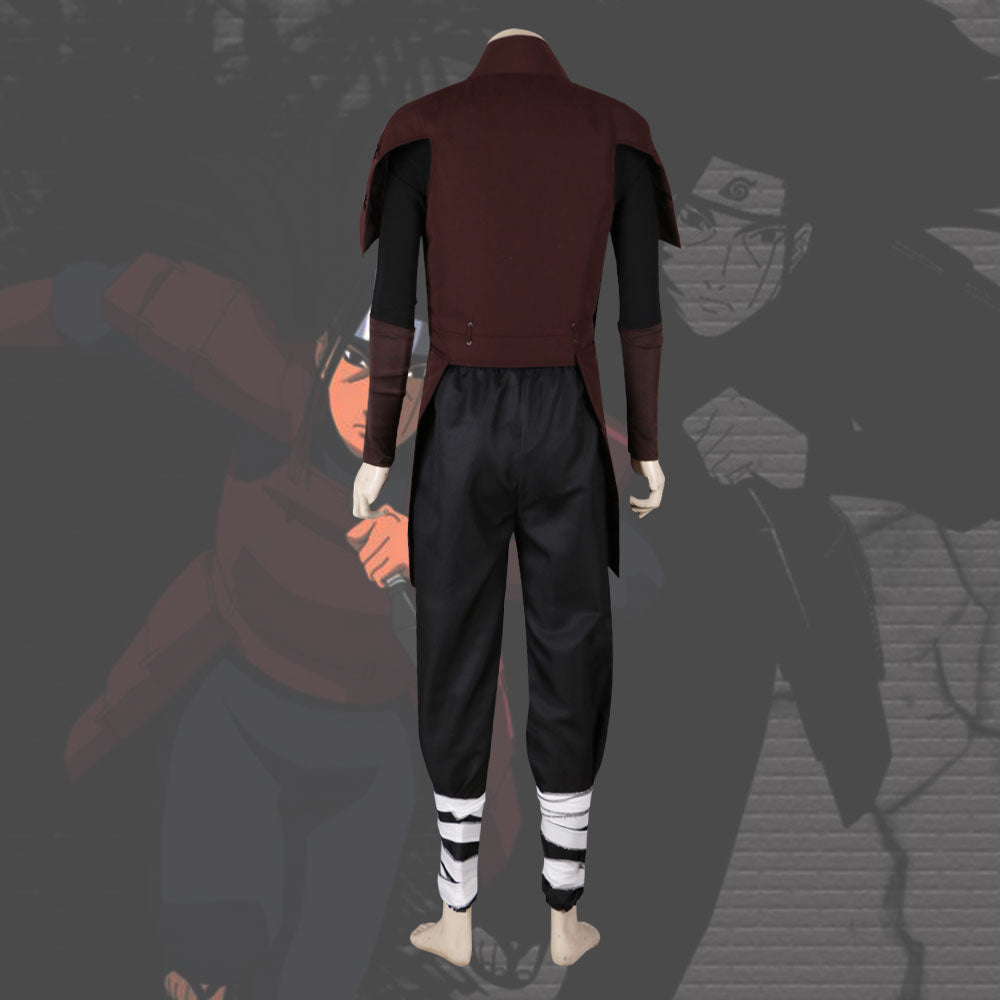 Hashirama Senju from Naruto Halloween Black Kimono Cosplay Costume
