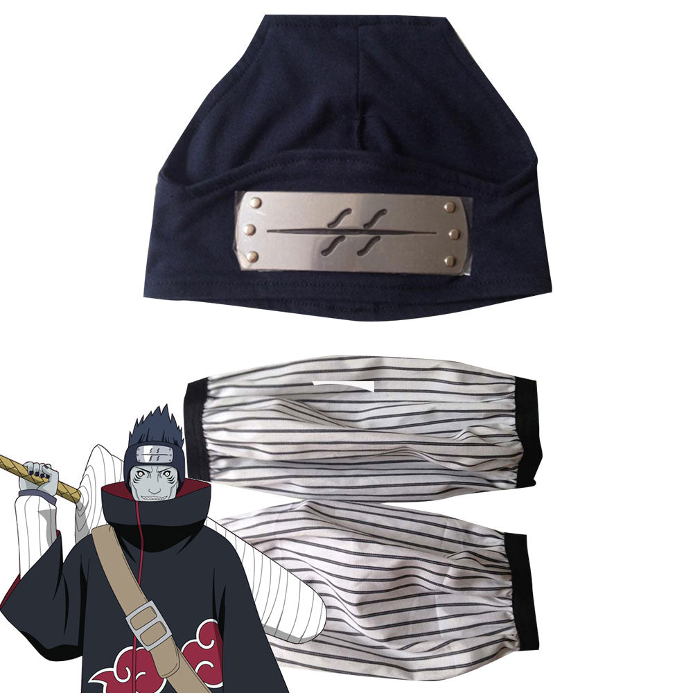 Kisame Hoshigaki from Naruto Halloween Sleeves and Headband Cosplay Accessory Prop