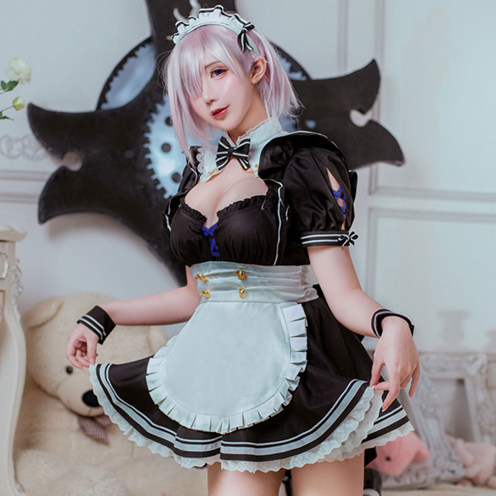 Fate Grand Order Mash Kyrielight 2020 Maid Cosplay Costume