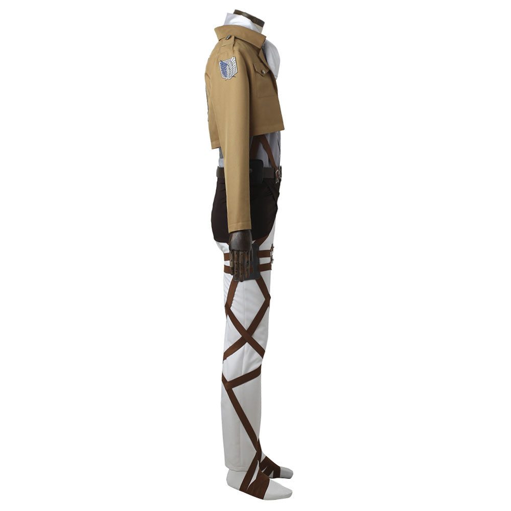 Attack on Titan Shingeki no Kyojin Levi Ackerman Scout Regiment Cosplay Costume - No Boots