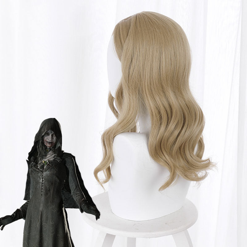 Resident Evil 8 Village Vampire Daughters Bela Daniela Cassandra Dimitrescu Golden Cosplay Wig