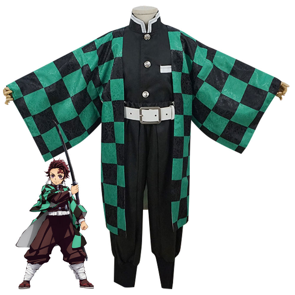 Kids Size Demon Slayer: Kimetsu No Yaiba Kamado Tanjirou Cosplay Costume
