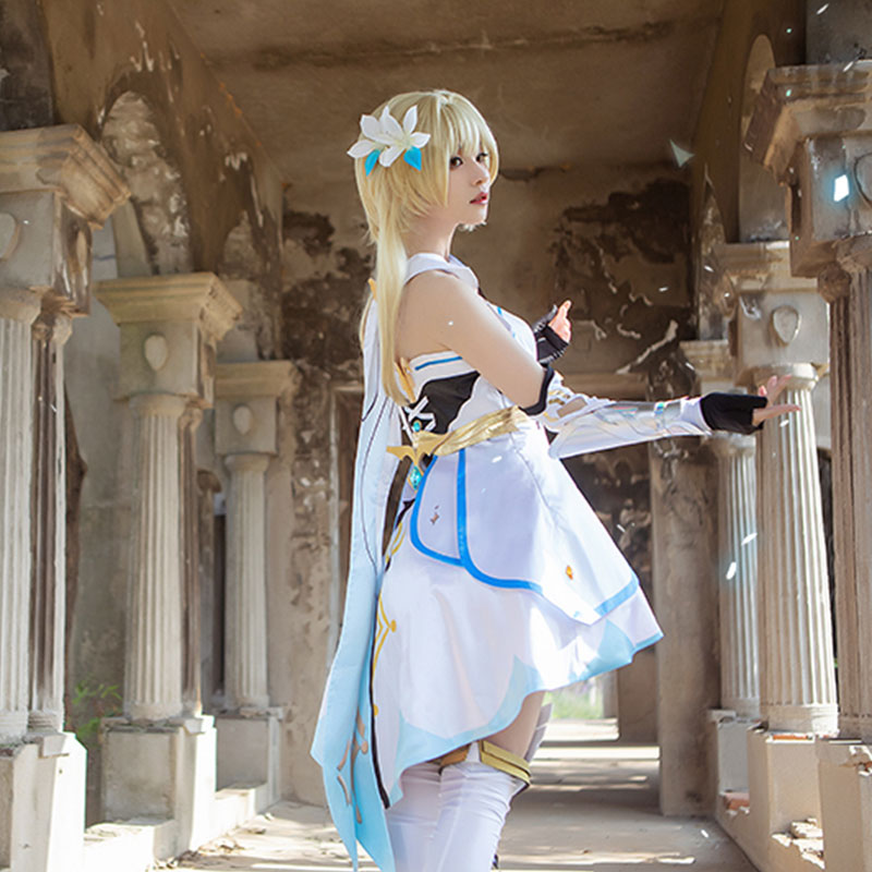 Genshin Impact Player Female Traveler Lumine Cosplay Costume